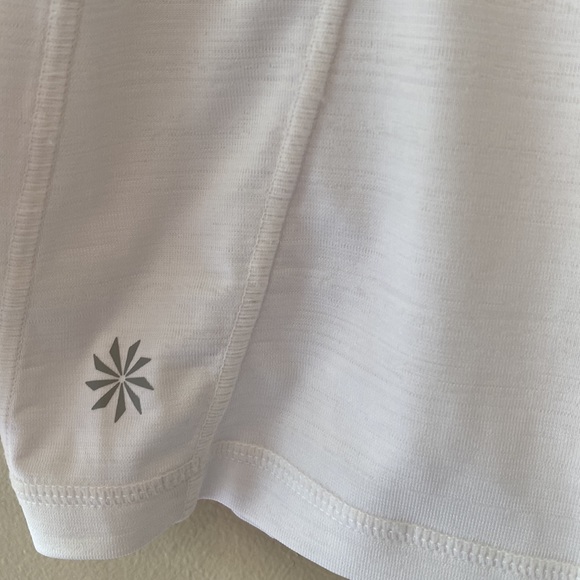 NEW Athleta white top with front zipper - Picture 6 of 8